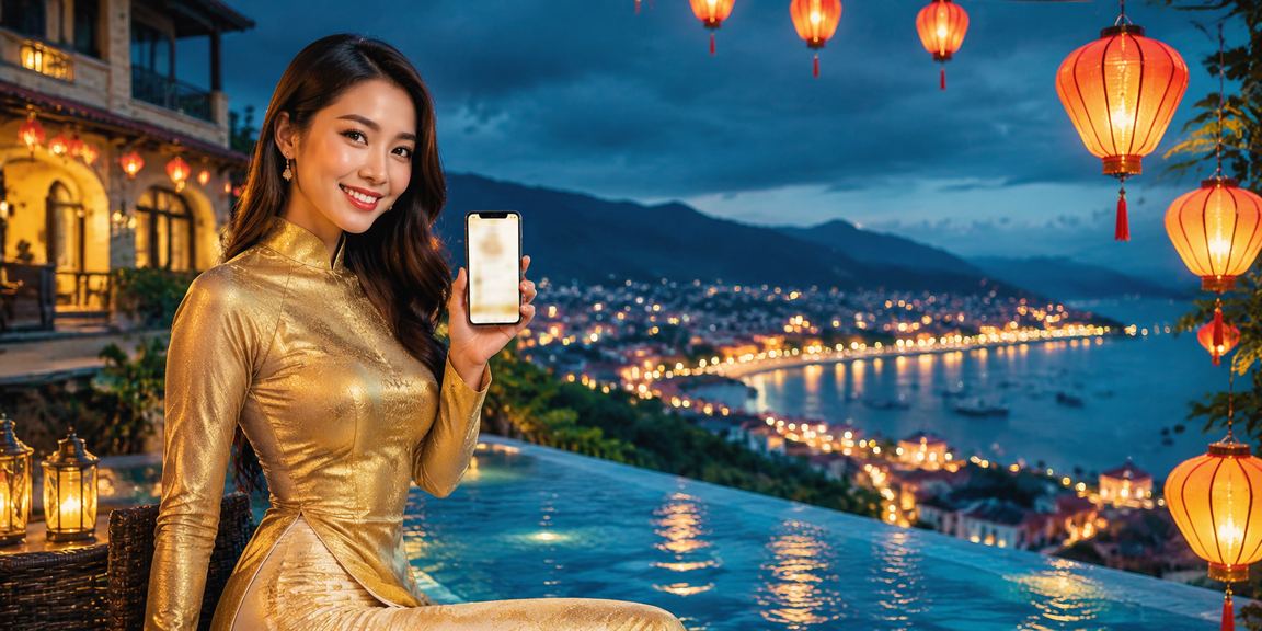Người chơi trải nghiệm ứng dụng casino tại Hội An